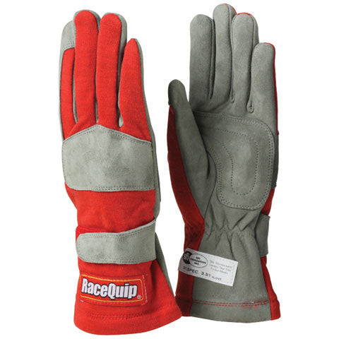 RACEQUIP 351013 Gloves Single Layer Medium Red SFI