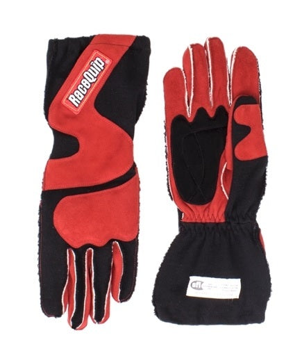 RACEQUIP 356102 Gloves Outseam Black/Red Small SFI-5
