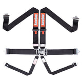 RACEQUIP 712002 6pt Harness Set L&L Black SFI