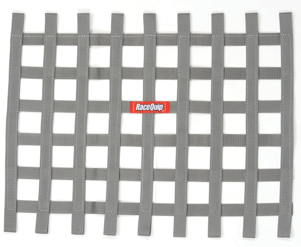 RACEQUIP 721065 Ribbon Window Net Platinum Non-SFI 18 x 24