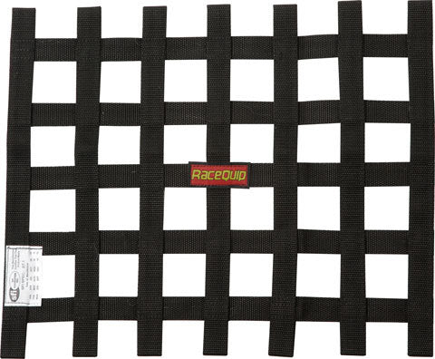 RACEQUIP 726001 Ribbon Net 15x18 SFI Black
