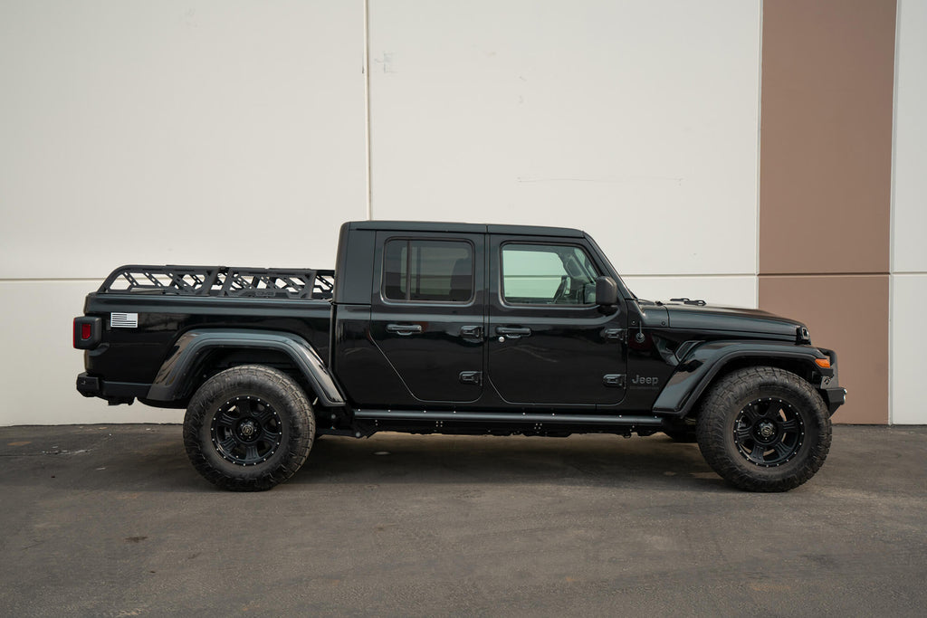 DV8 Offroad RRUN-01 20-22 JEEP GLADIATOR JT AND 15-21 TOYOTA TACOMA 2PC ADJUSTABLE OVERLAND RACK for Select Jeep Gladiator, Toyota Tacoma
