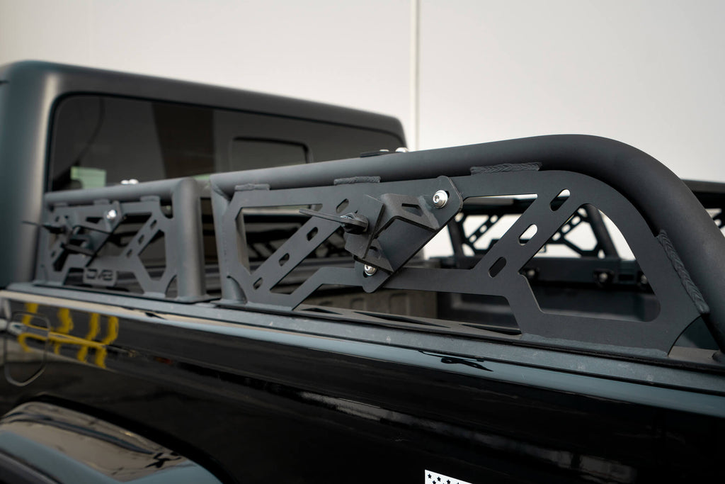 DV8 Offroad RRUN-01 20-22 JEEP GLADIATOR JT AND 15-21 TOYOTA TACOMA 2PC ADJUSTABLE OVERLAND RACK for Select Jeep Gladiator, Toyota Tacoma