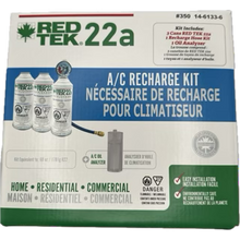 Load image into Gallery viewer, RED TEK Refrigerant 350 22a Refrigerant Recharge Kit - 3 x 8oz Cans