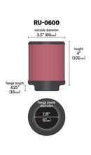 Load image into Gallery viewer, K&amp;N RU-0600 Universal Clamp-On Air Filter