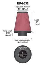 Load image into Gallery viewer, K&amp;N RU-1032 Universal Clamp-On Air Filter