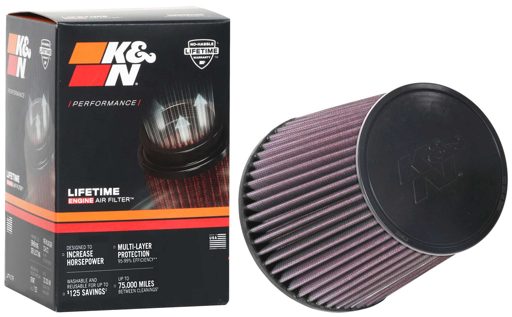 K&N RU-1037 Universal Clamp-On Air Filter