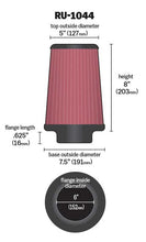 Load image into Gallery viewer, K&amp;N RU-1044 Universal Clamp-On Air Filter
