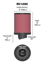 Load image into Gallery viewer, K&amp;N RU-1460 Universal Clamp-On Air Filter