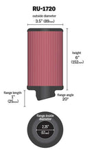 Load image into Gallery viewer, K&amp;N RU-1720 Universal Clamp-On Air Filter