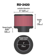 Load image into Gallery viewer, K&amp;N RU-2420 Universal Clamp-On Air Filter