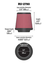 Load image into Gallery viewer, K&amp;N RU-2790 Universal Clamp-On Air Filter