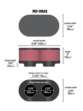 Load image into Gallery viewer, K&amp;N RU-2922 Universal Clamp-On Air Filter for Select Suzuki GSF1200S Bandit, Suzuki GSX-R1100, Suzuki GSX-R750, Suzuki GSX600F Katana, Suzuki GSX750F Katana