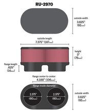 Load image into Gallery viewer, K&amp;N RU-2970 Universal Clamp-On Air Filter for Select Suzuki GS500
