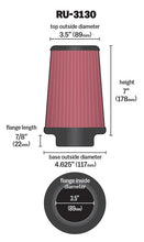 Load image into Gallery viewer, K&amp;N RU-3130 Universal Clamp-On Air Filter