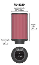 Load image into Gallery viewer, K&amp;N RU-3220 Universal Clamp-On Air Filter