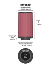 Load image into Gallery viewer, K&amp;N RU-3530 Universal Clamp-On Air Filter
