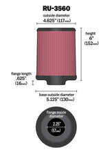 Load image into Gallery viewer, K&amp;N RU-3560 Universal Clamp-On Air Filter