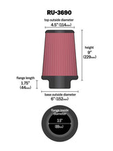 Load image into Gallery viewer, K&amp;N RU-3690 Universal Clamp-On Air Filter