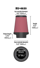 Load image into Gallery viewer, K&amp;N RU-4630 Universal Clamp-On Air Filter