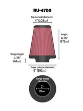 Load image into Gallery viewer, K&amp;N RU-4700 Universal Clamp-On Air Filter