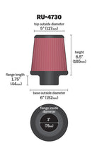 Load image into Gallery viewer, K&amp;N RU-4730 Universal Clamp-On Air Filter