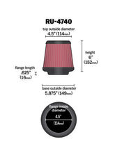Load image into Gallery viewer, K&amp;N RU-4740 Universal Clamp-On Air Filter