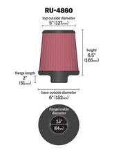 Load image into Gallery viewer, K&amp;N RU-4860 Universal Clamp-On Air Filter