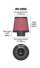 Load image into Gallery viewer, K&amp;N RU-4990 Universal Clamp-On Air Filter