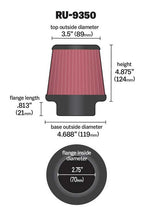 Load image into Gallery viewer, K&amp;N RU-9350 Universal Clamp-On Air Filter