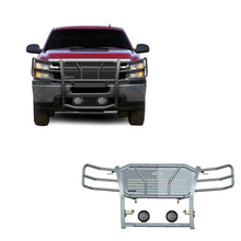 Load image into Gallery viewer, Black Horse Off Road RU-CHSI07-B-PLFB Rugged Heavy Duty Grille Guard Kit for Select Chevrolet Silverado