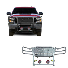 Load image into Gallery viewer, Black Horse Off Road RU-CHSI07-B-PLFR Rugged Heavy Duty Grille Guard Kit for Select Chevrolet Silverado