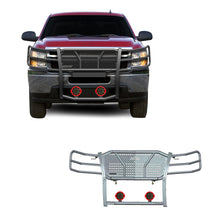 Load image into Gallery viewer, Black Horse Off Road RU-CHSI07-B-PLR Rugged Heavy Duty Grille Guard Kit for Select Chevrolet Silverado