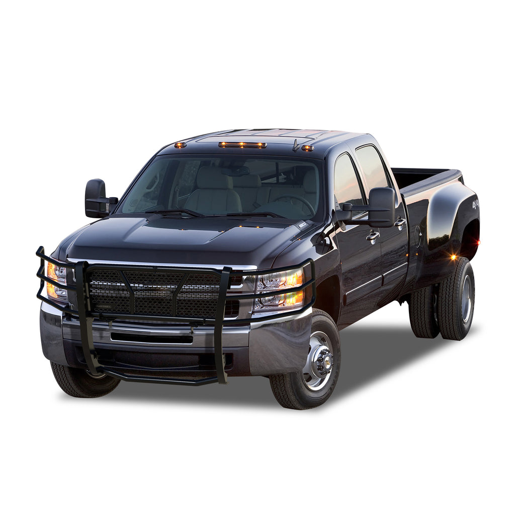 Black Horse Off Road RU-CHSI07-B Rugged Heavy Duty Grille Guard for Select Chevrolet Silverado