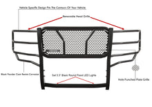 Load image into Gallery viewer, Black Horse Off Road RU-CHSI14-B-PLFB Rugged Heavy Duty Grille Guard Kit for Select Chevrolet Silverado 1500, Chevrolet Silverado LD