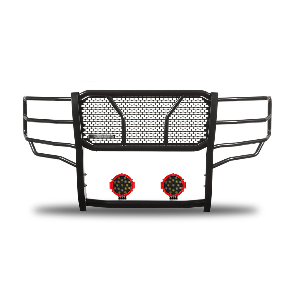 Black Horse Off Road RU-CHSI14-B-PLR Rugged Heavy Duty Grille Guard Kit for Select Chevrolet Silverado 1500, Chevrolet Silverado LD