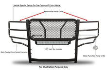 Load image into Gallery viewer, Black Horse Off Road RU-CHSI15-B-KIT Rugged Heavy Duty Grille Guard Kit for Select Chevrolet Silverado HD, Chevrolet Silverado HD
