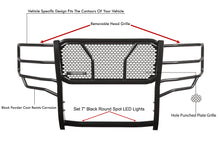 Load image into Gallery viewer, Black Horse Off Road RU-CHSI15-B-PLB Rugged Heavy Duty Grille Guard Kit for Select Chevrolet Silverado HD, Chevrolet Silverado HD