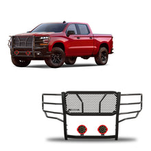 Load image into Gallery viewer, Black Horse Off Road RU-CHSI19-B-PLR Rugged Heavy Duty Grille Guard Kit for Select Chevrolet Silverado