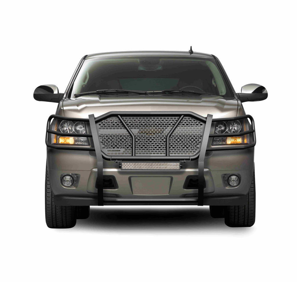 Black Horse Off Road RU-CHTA07-B-K1 Rugged Heavy Duty Grille Guard Kit for Select Chevrolet Avalanche, Chevrolet Suburban 1500, Chevrolet Tahoe