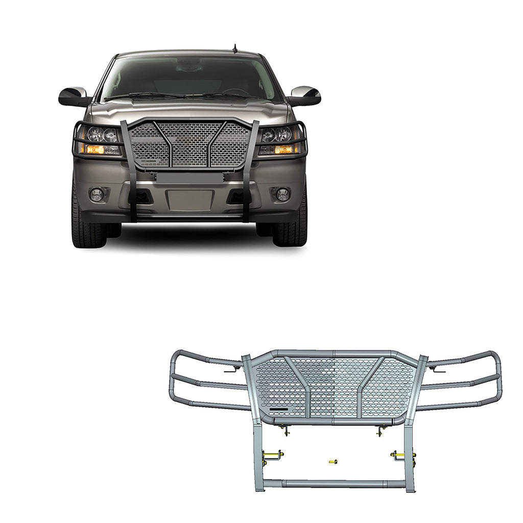 Black Horse Off Road RU-CHTA07-B Rugged Heavy Duty Grille Guard for Select Chevrolet Avalanche, Chevrolet Suburban 1500, Chevrolet Tahoe