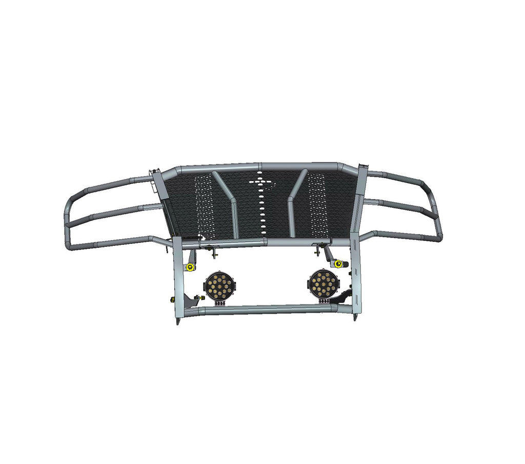Black Horse Off Road RU-CHTA15-B-PLB Rugged Heavy Duty Grille Guard Kit for Select Chevrolet Suburban, Chevrolet Tahoe