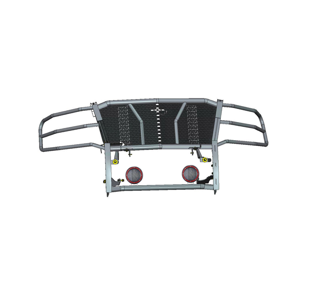 Black Horse Off Road RU-CHTA15-B-PLFR Rugged Heavy Duty Grille Guard Kit for Select Chevrolet Suburban, Chevrolet Tahoe