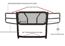Load image into Gallery viewer, Black Horse Off Road RU-CHTA15-B-PLR Rugged Heavy Duty Grille Guard Kit for Select Chevrolet Suburban, Chevrolet Tahoe
