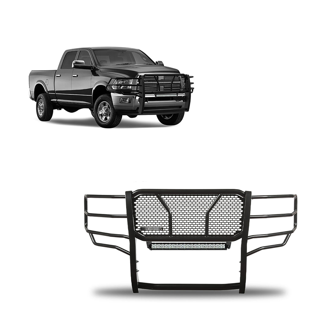Black Horse Off Road RU-DORA10-B-KIT Rugged Heavy Duty Grille Guard Kit for Select Dodge Ram 2500, Dodge Ram 3500, Ram 2500, Ram