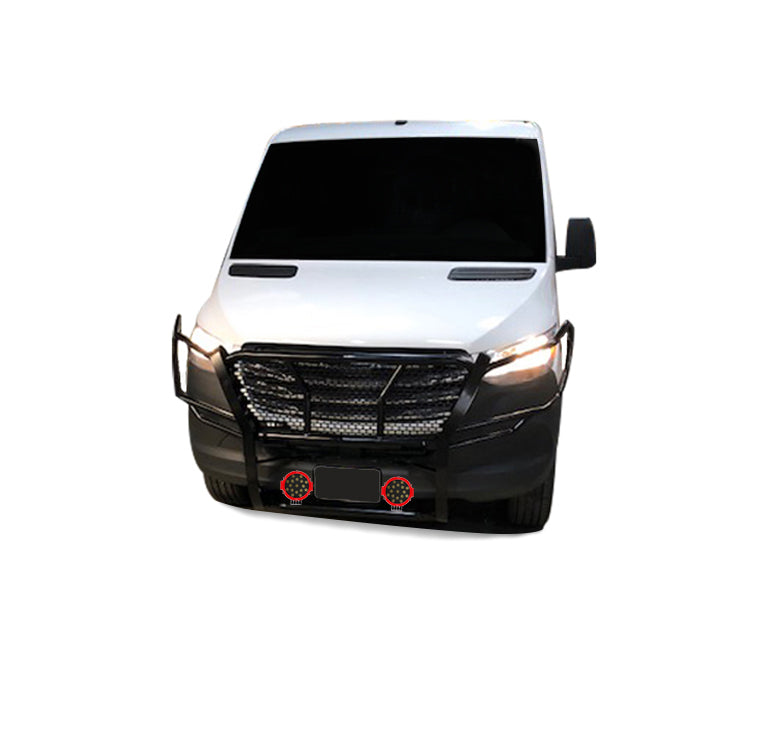 Black Horse Off Road RU-DOSP07-B-PLR Rugged Heavy Duty Grille Guard Kit for Select Dodge Sprinter 2500, Dodge Sprinter 3500, Freightliner Sprinter 2500, Freightliner Sprinter 3500, Mercedes-Benz Sprinter 1500, Mercedes-Benz Sprinter 2500, Mercedes-Benz