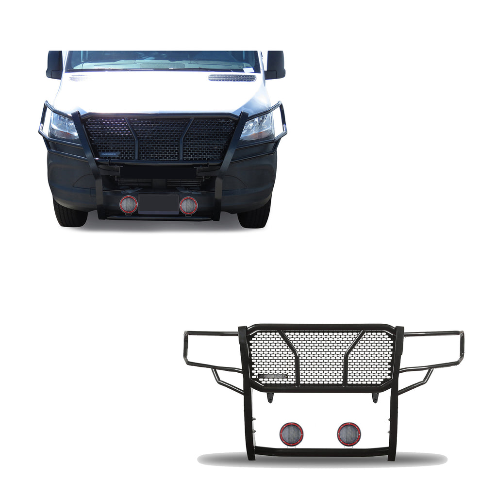 Black Horse Off Road RU-DOSP19-B-PLFR Rugged Heavy Duty Grille Guard Kit for Select Mercedes-Benz Sprinter 1500, Mercedes-Benz Sprinter 2500, Mercedes-Benz Sprinter