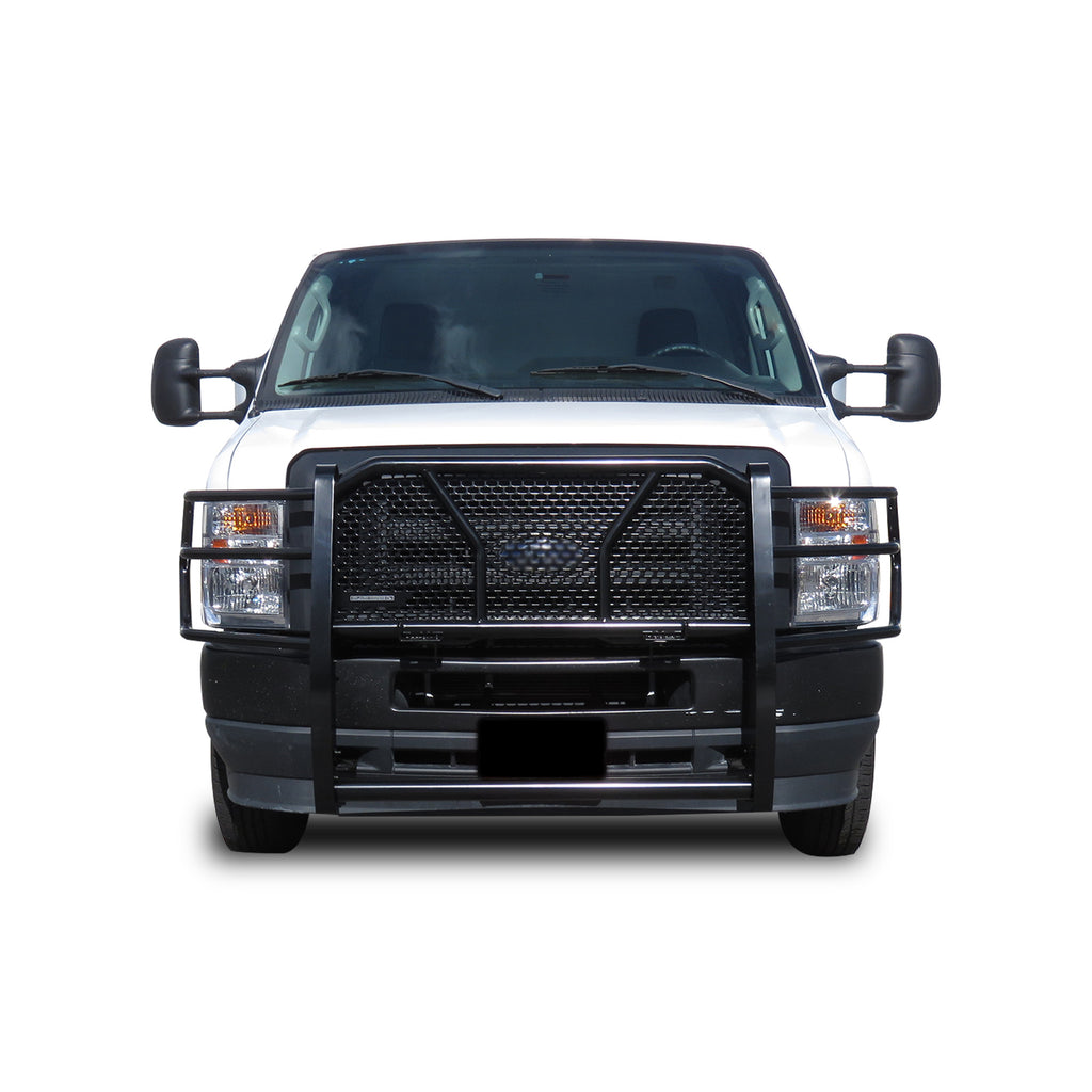 Black Horse Off Road RU-FO350-B Rugged Heavy Duty Grille Guard for Select Ford E-350 Super Duty, Ford E-450 Super Duty