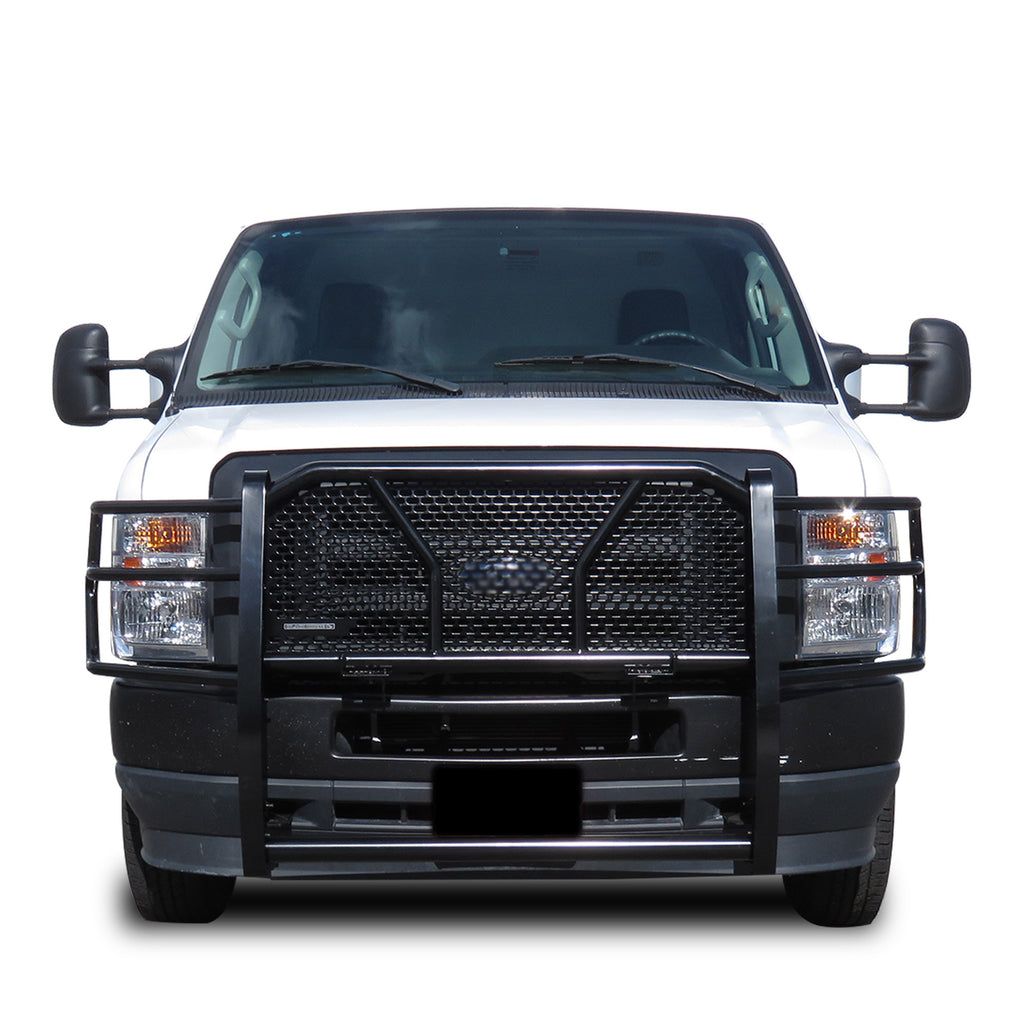 Black Horse Off Road RU-FO350-B Rugged Heavy Duty Grille Guard for Select Ford E-350 Super Duty, Ford E-450 Super Duty