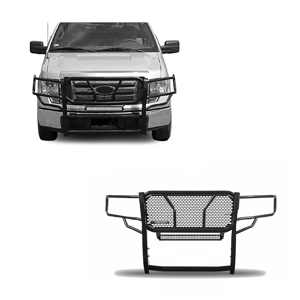 Black Horse Off Road RU-FOF109-B-KIT Rugged Heavy Duty Grille Guard Kit for Select Ford F-150